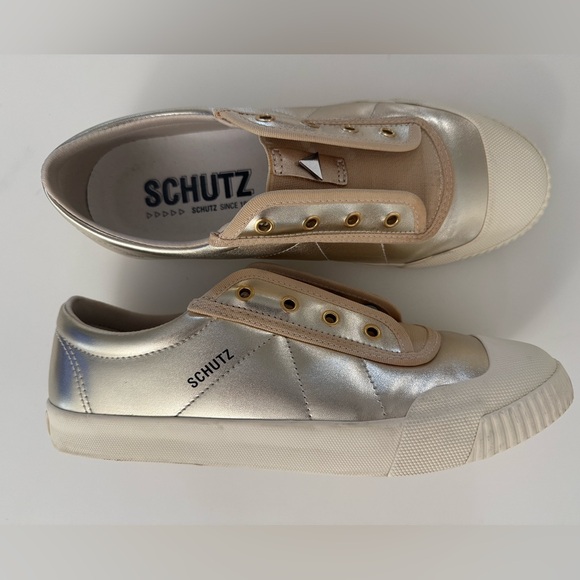 SCHUTZ GOLDEN SMASH SNEAKERS size 9 - Picture 3 of 4